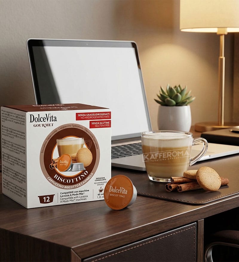 12 Capsule DolceVita Biscotino - Compatibile A Modo Mio 12 Capsule DolceVita Biscotino - Compatibile A Modo Mio