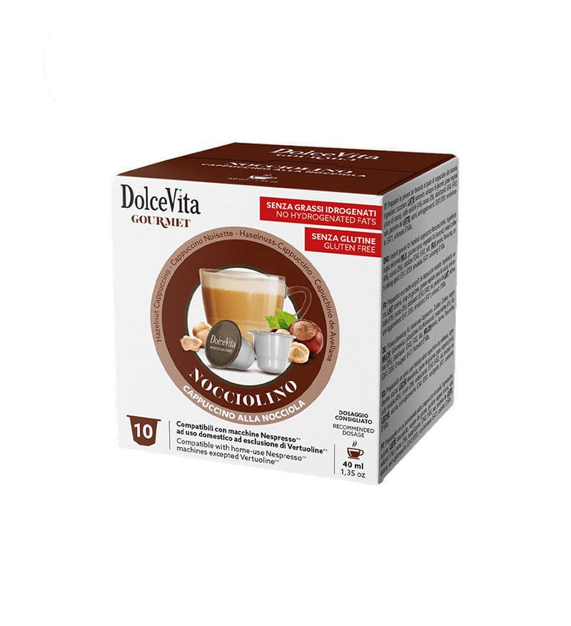 10 Capsule DolceVita Nocciolino - Compatibile Nespresso 10 Capsule DolceVita Nocciolino - Compatibile Nespresso