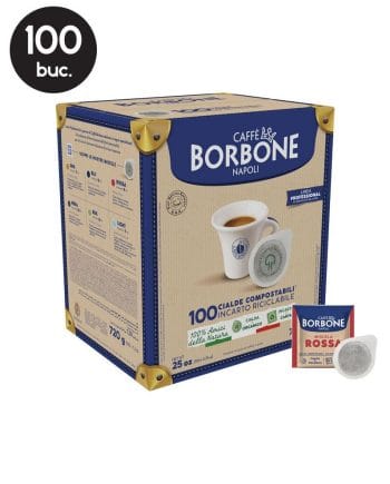 100 Paduri Biodegradabile Borbone Espresso Miscela Rossa - Compatibile ESE44