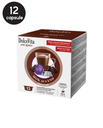 12 Capsule DolceVita Mokaccino - Compatibile A Modo Mio