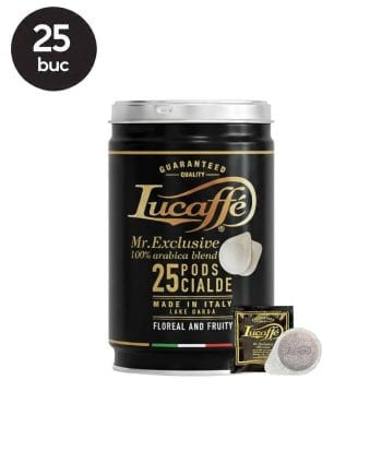 25 Paduri Biodegradabile Lucaffe Mr. Exclusive 100% Arabica - Compatibile ESE44