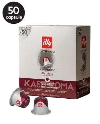 50 Capsule Illy Espresso Intenso - Compatibile Nespresso