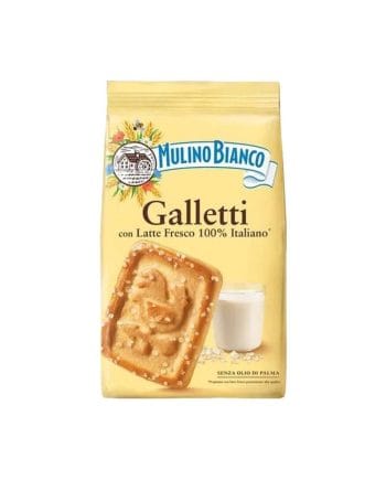 Biscuiți Mulino Bianco Galetti con Latte Fresco 350gr. Biscuiți Mulino Bianco Galetti con Latte Fresco 350gr.