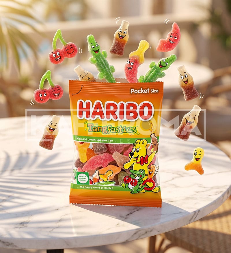 Bomboane Gumate Haribo Tangfastics 100gr. Bomboane Gumate Haribo Tangfastics 100gr.