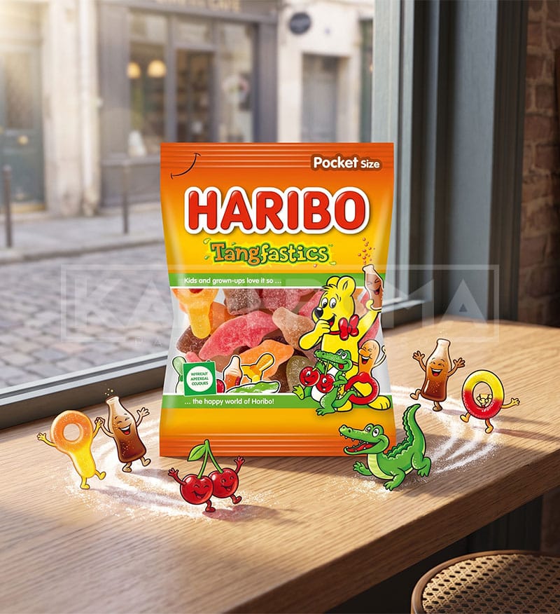 Bomboane Gumate Haribo Tangfastics 100gr. Bomboane Gumate Haribo Tangfastics 100gr.