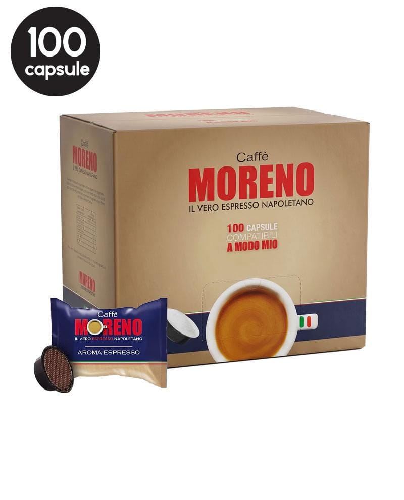 100 Capsule Caffe Moreno Aroma Espresso – Compatibile A Modo Mio 100 Capsule Caffe Moreno Aroma Espresso – Compatibile A Modo Mio