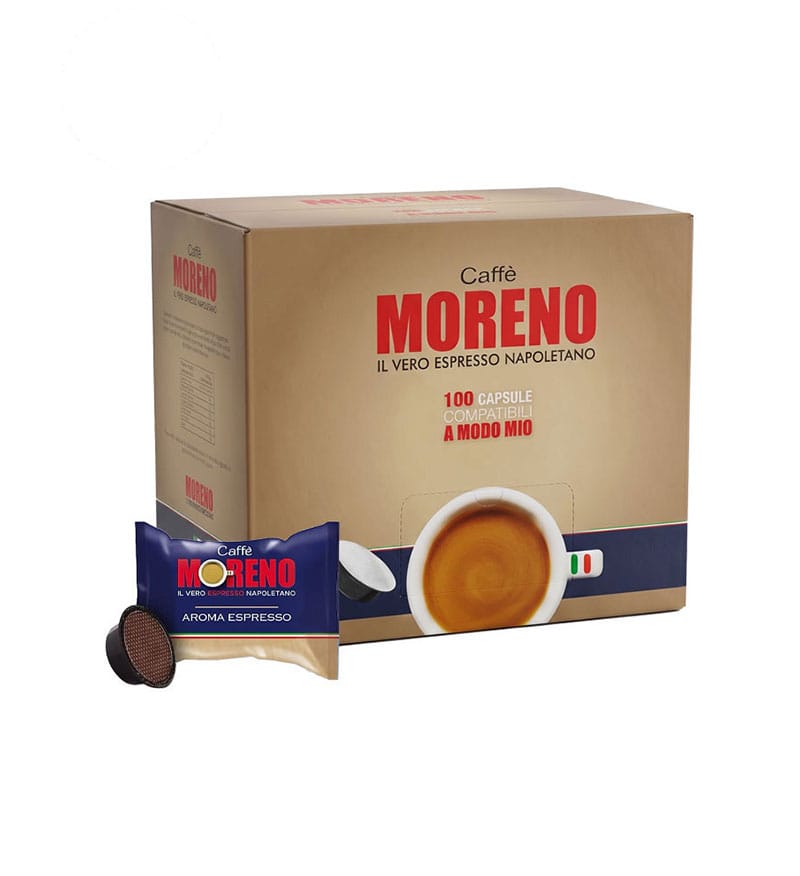 100 Capsule Caffe Moreno Aroma Espresso – Compatibile A Modo Mio 100 Capsule Caffe Moreno Aroma Espresso – Compatibile A Modo Mio