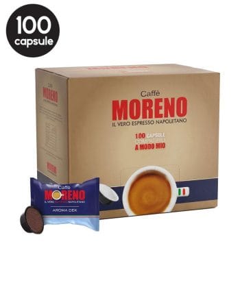 100 Capsule Caffe Moreno Miscela Dek – Compatibile A Modo Mio