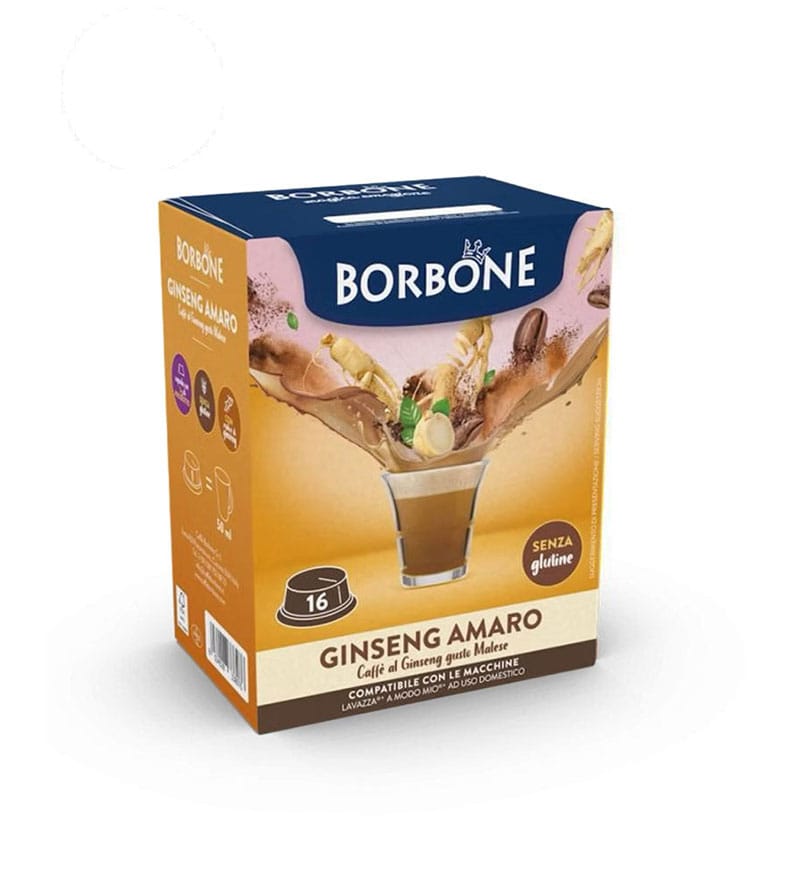16 Capsule Borbone Ginseng Amaro – Compatibile A Modo Mio 16 Capsule Borbone Ginseng Amaro – Compatibile A Modo Mio