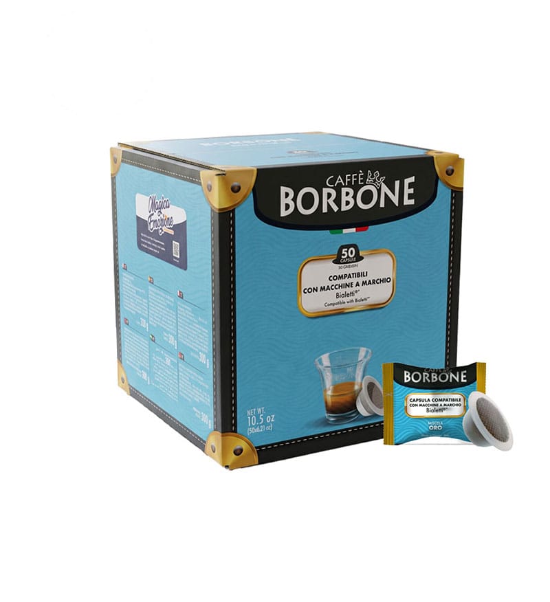 50 Capsule Borbone Espresso Miscela Oro – Compatibile Bialetti 50 Capsule Borbone Espresso Miscela Oro – Compatibile Bialetti
