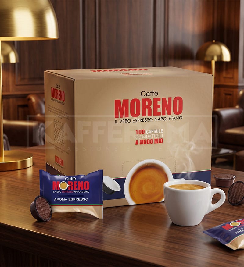 100 Capsule Caffe Moreno Aroma Espresso – Compatibile A Modo Mio 100 Capsule Caffe Moreno Aroma Espresso – Compatibile A Modo Mio