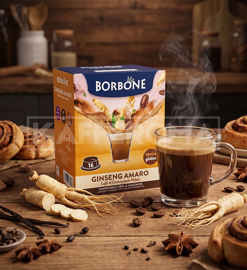 16 Capsule Borbone Ginseng Amaro – Compatibile A Modo Mio 16 Capsule Borbone Ginseng Amaro – Compatibile A Modo Mio